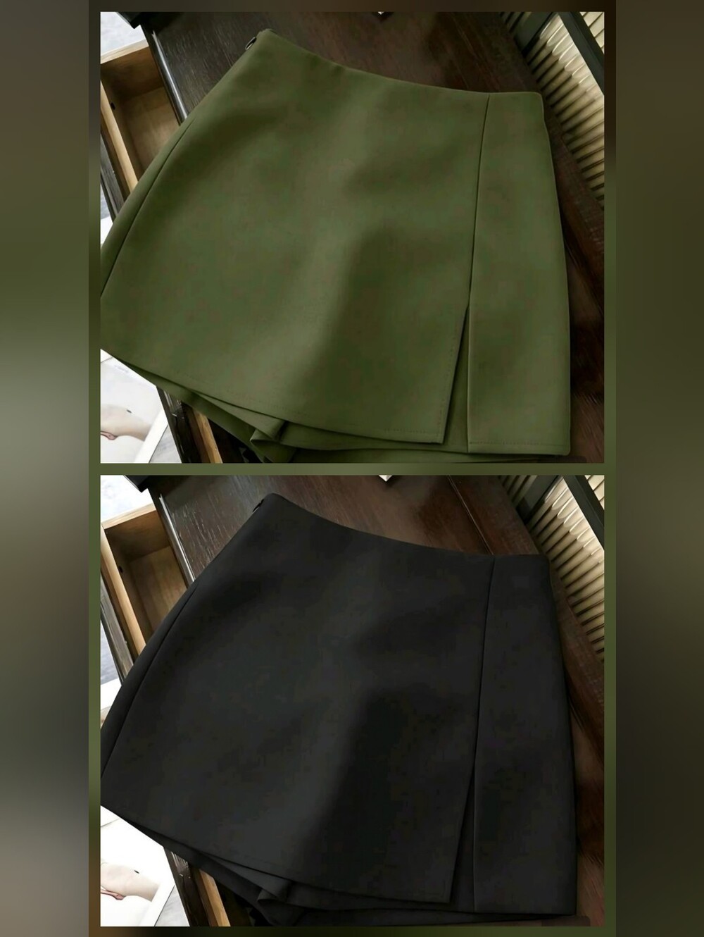 Set of Skorts - Black and Olive